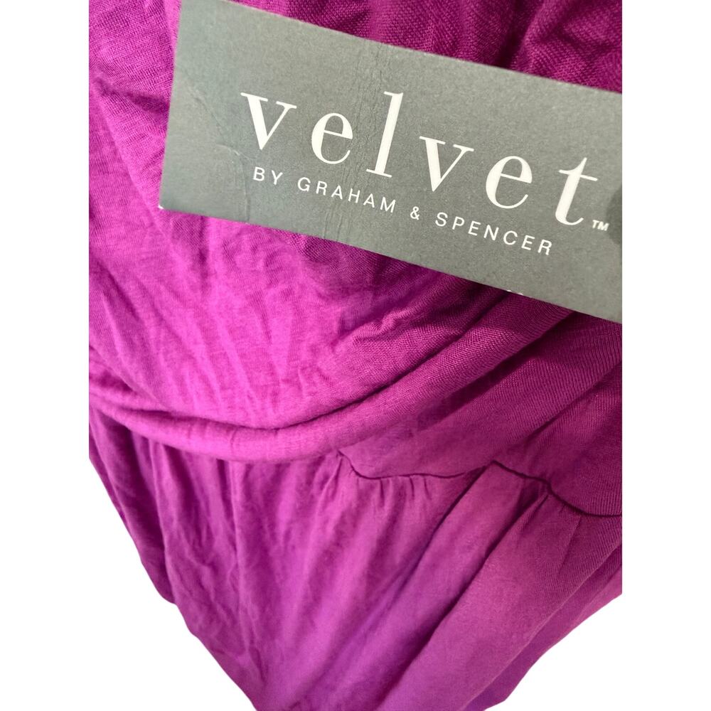 ✨ VELVET Graham Spencer Fuchsia One Shoulder Dress M NWT Asymmetrical 💖 - Picture 5 of 9